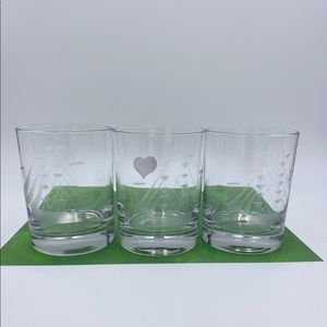 Clipper Ships Nautical Boats Hand Cut Javit Crystal 3 Whiskey Glasses